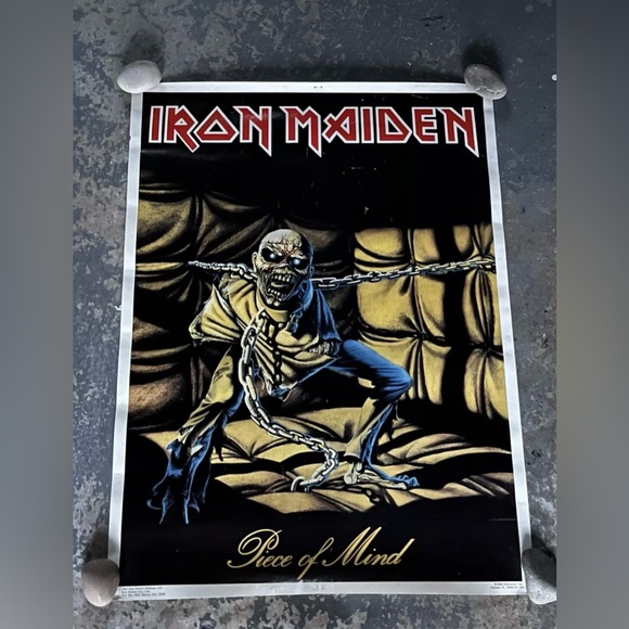 1983 Bi-Rite Enterprises Inc. Iron Maiden Piece of Mind Album Poster Vintage - Picture 4 of 4